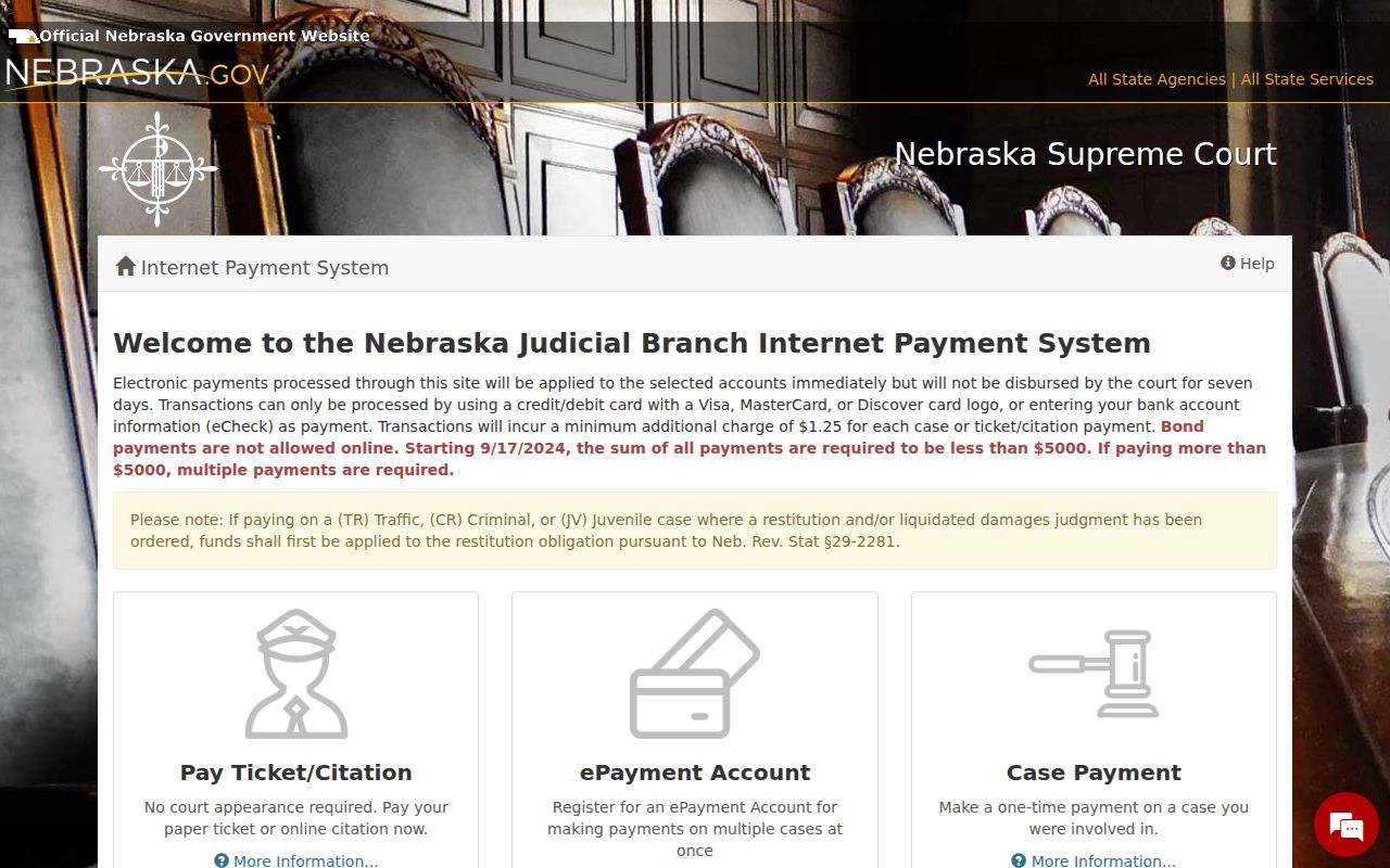 Washington County traffic warrant citation case payment options